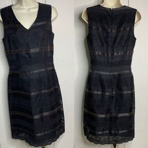 Holiday Party Maggie London Black Dress  Silk Sleeveless Evening Dress VTG